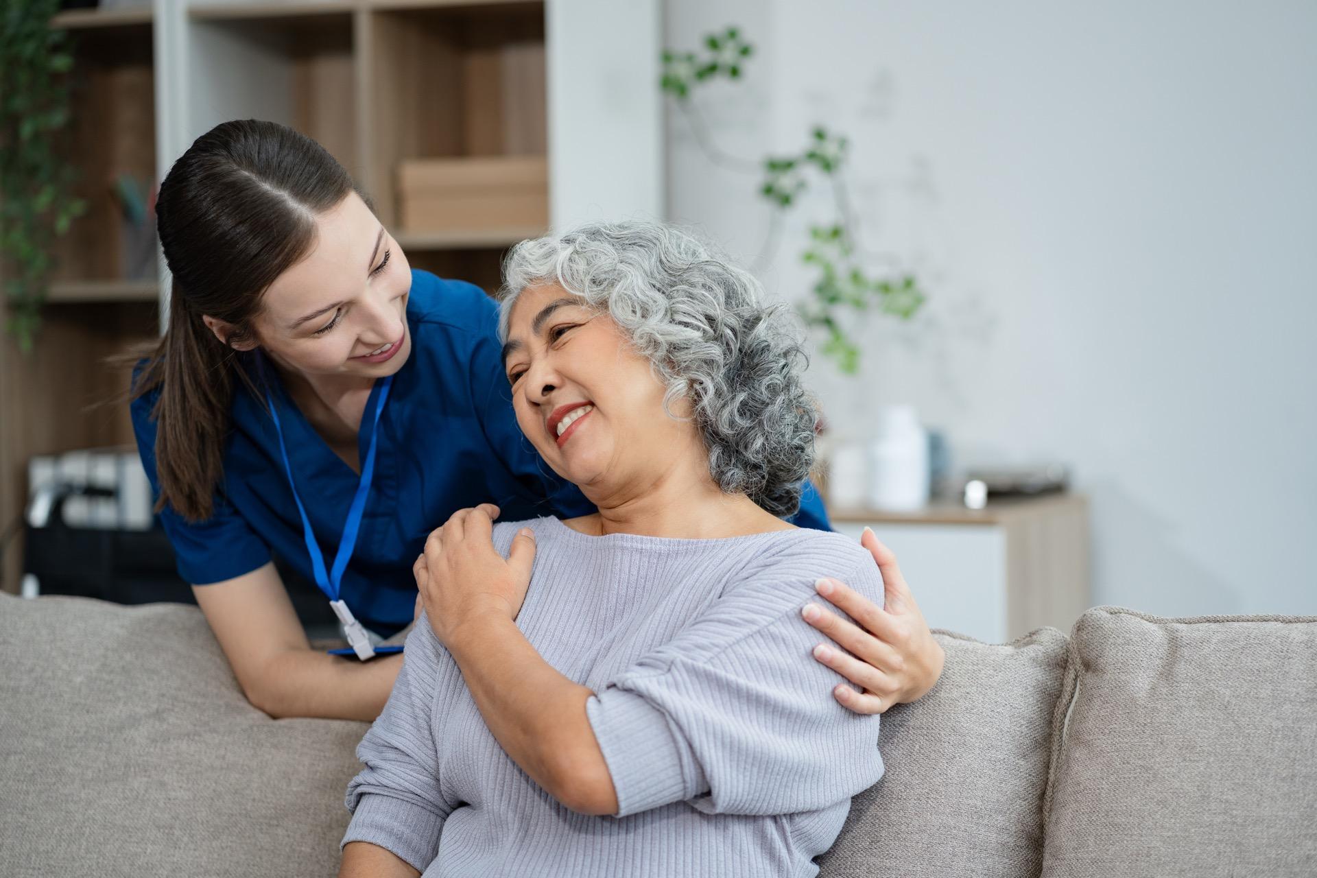Caring professional caregiver